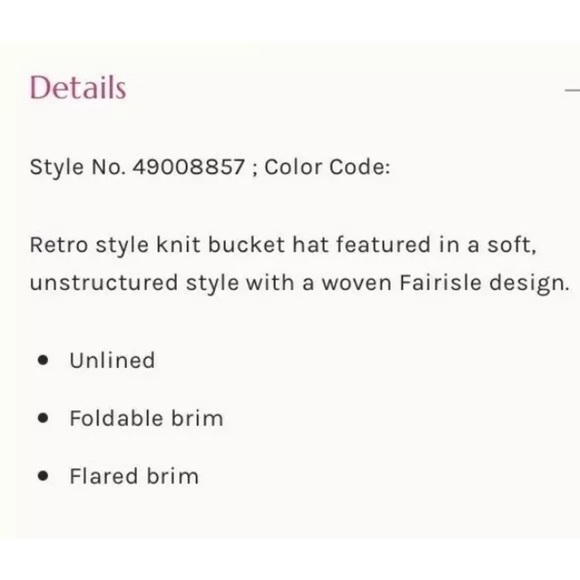 New Free People Fairisle High Road Bucket Hat - Picture 3 of 8